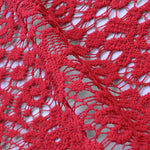 Tela Guipur Margaritas Rojo - Ribes y Casals