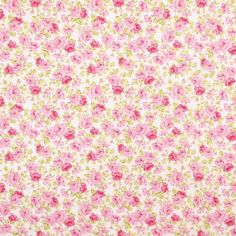 Tela Infantil Flores Rosas - Ribes y Casals