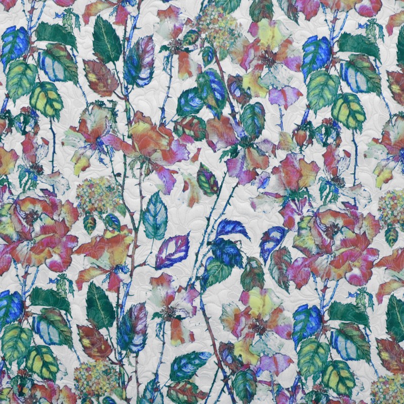 Tela Jacquard Cloqué Floral - Ribes y Casals