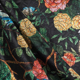 Tela Jacquard Tropical Negra - Ribes y Casals