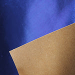 Tela Kraft Text Azul Metal - Ribes y Casals