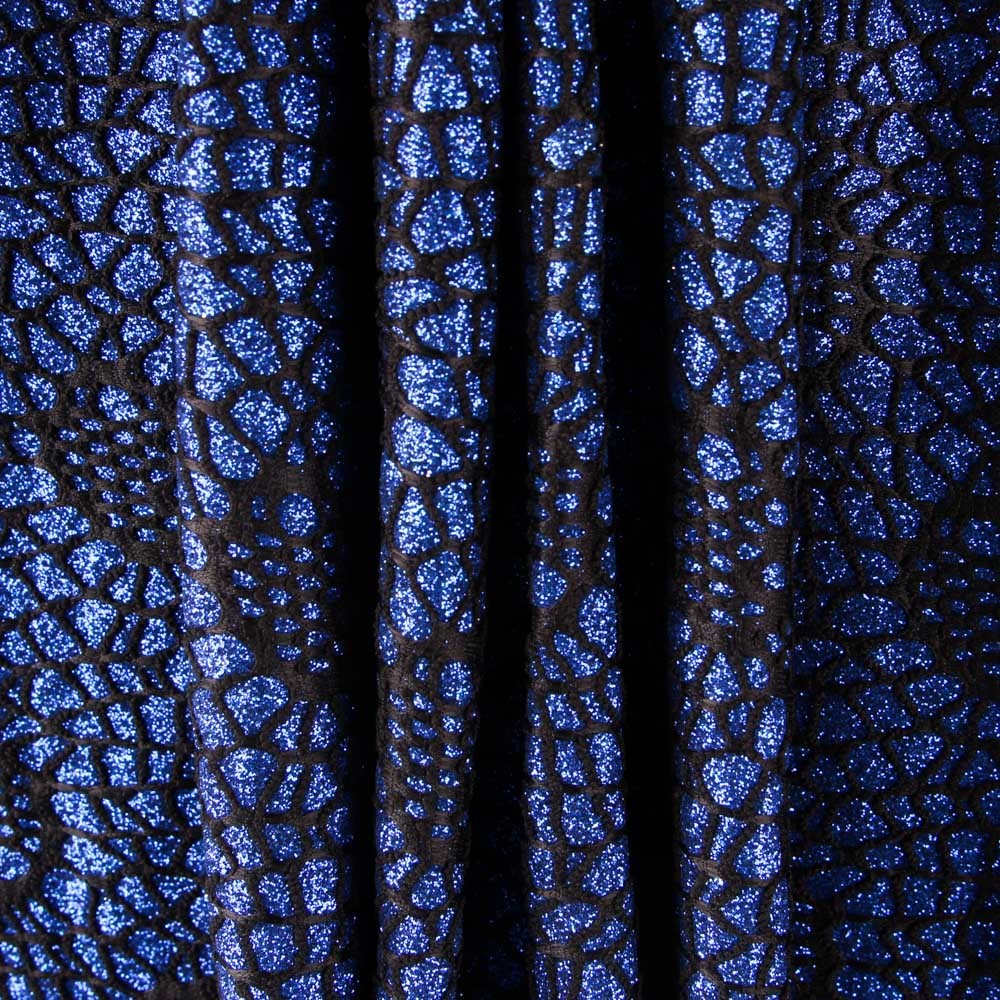 Tela Lamé Araña Azulón - Ribes y Casals