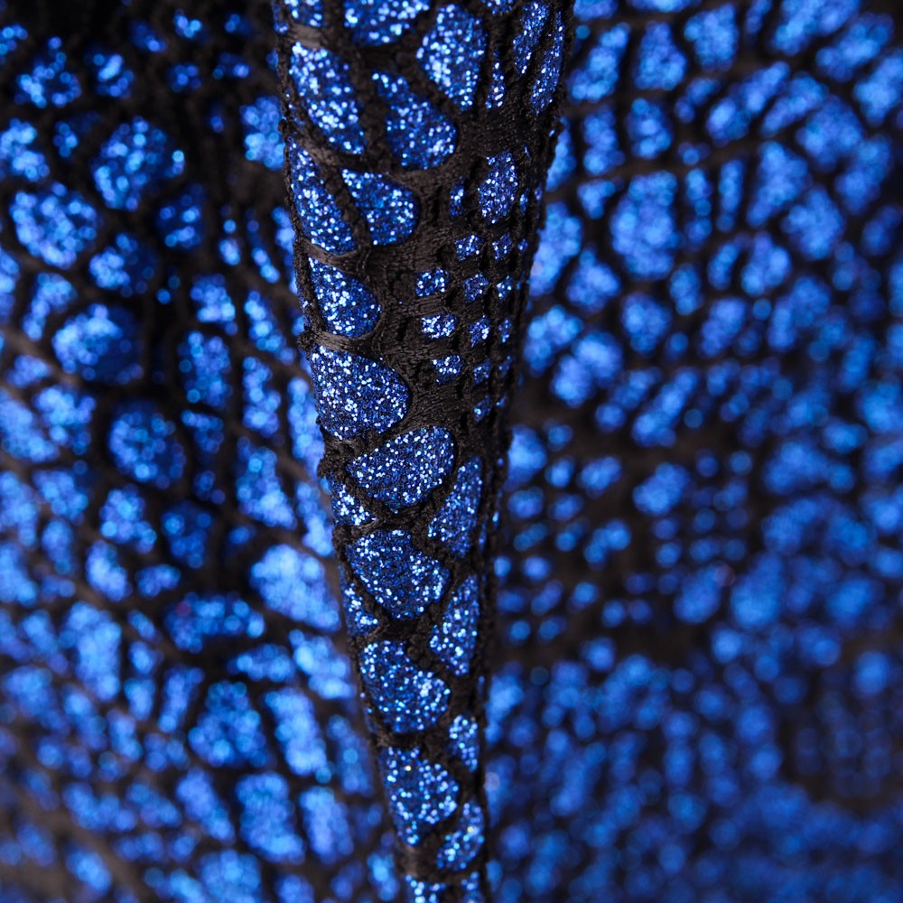 Tela Lamé Araña Azulón - Ribes y Casals