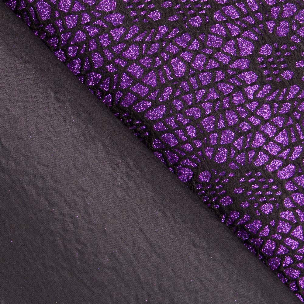 Tela Lamé Araña Morado - Ribes y Casals