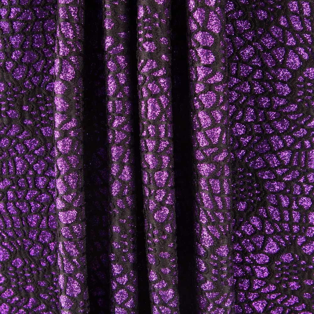 Retal Tela Lamé Araña Morado 120x145 cm - Ribes y Casals