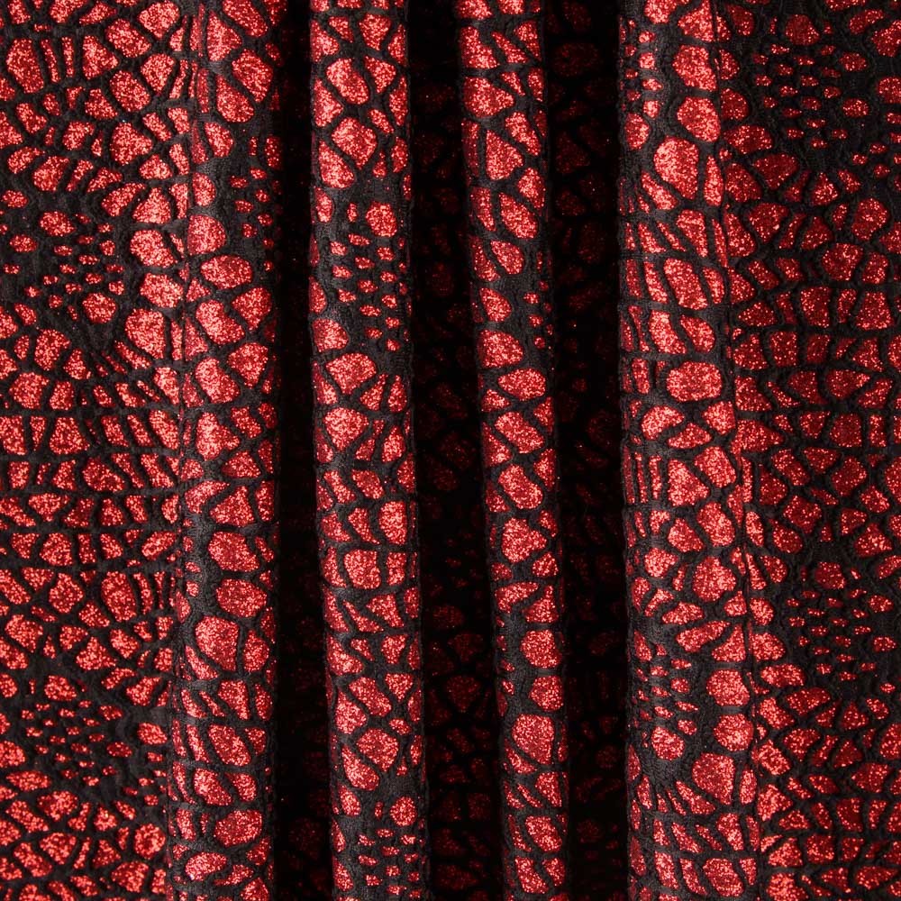 Tela Lamé Araña Rojo - Ribes y Casals