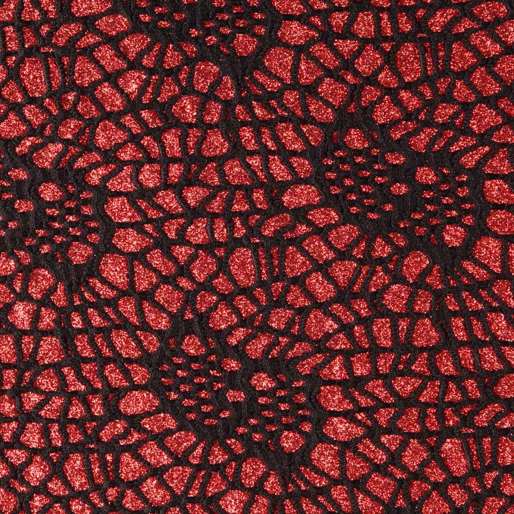 Tela Lamé Araña Rojo - Ribes y Casals