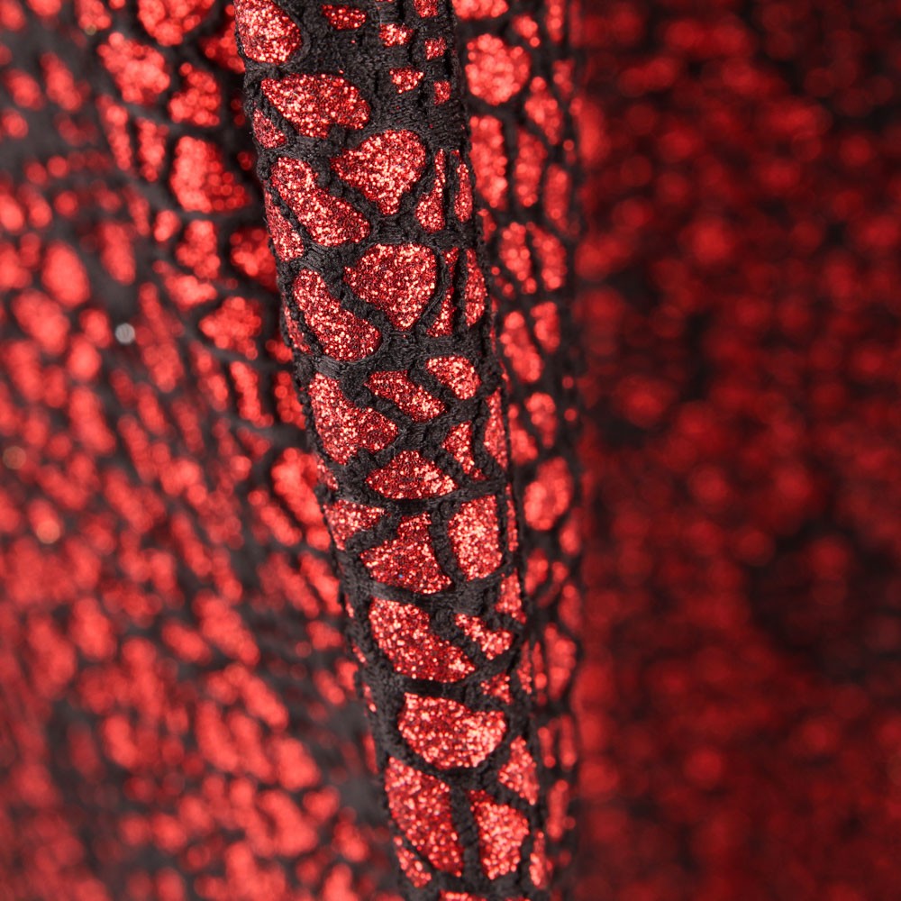 Tela Lamé Araña Rojo - Ribes y Casals