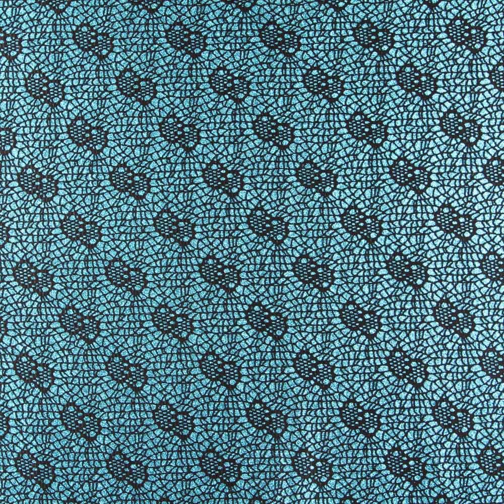 Tela Lamé Araña Turquesa - Ribes y Casals