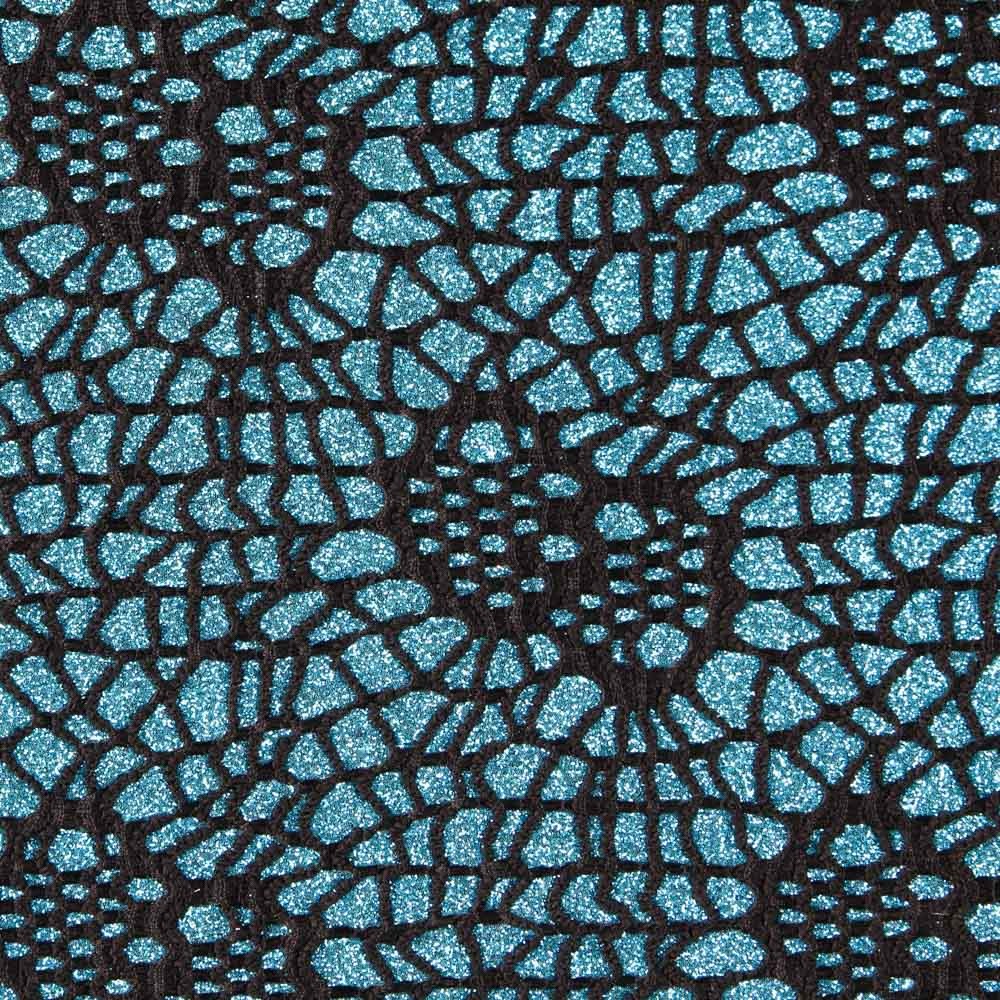 Tela Lamé Araña Turquesa - Ribes y Casals