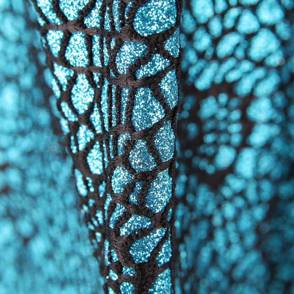 Tela Lamé Araña Turquesa - Ribes y Casals