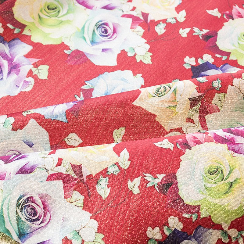 Tela Lamé Cretona Roja - Ribes y Casals