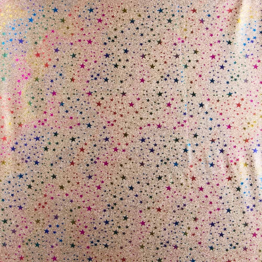 Tela Lamé Glitter Estrellas Dorado - Ribes y Casals