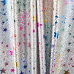 Tela Lamé Glitter Estrellas Plata - Ribes y Casals