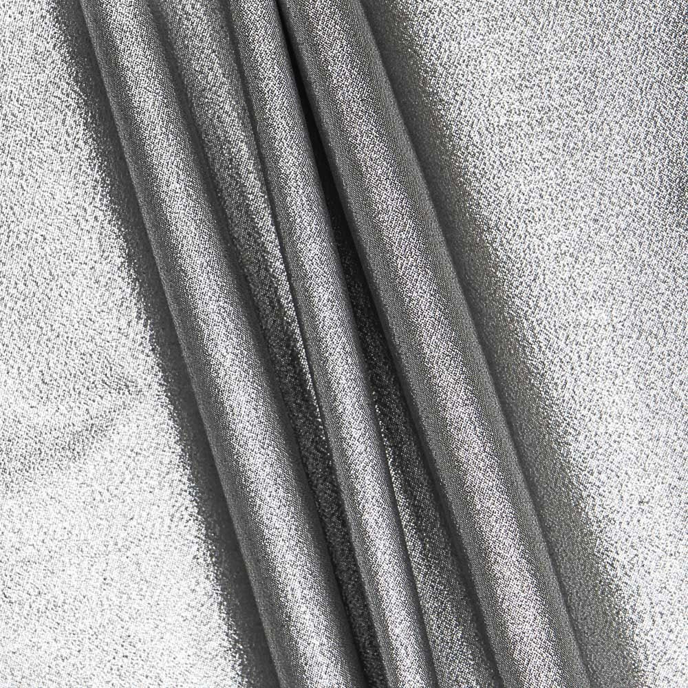 Tela Lamé Plata Negro - Ribes y Casals