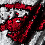 Tela Lentejuela Dos Caras Plata-Rojo - Ribes y Casals