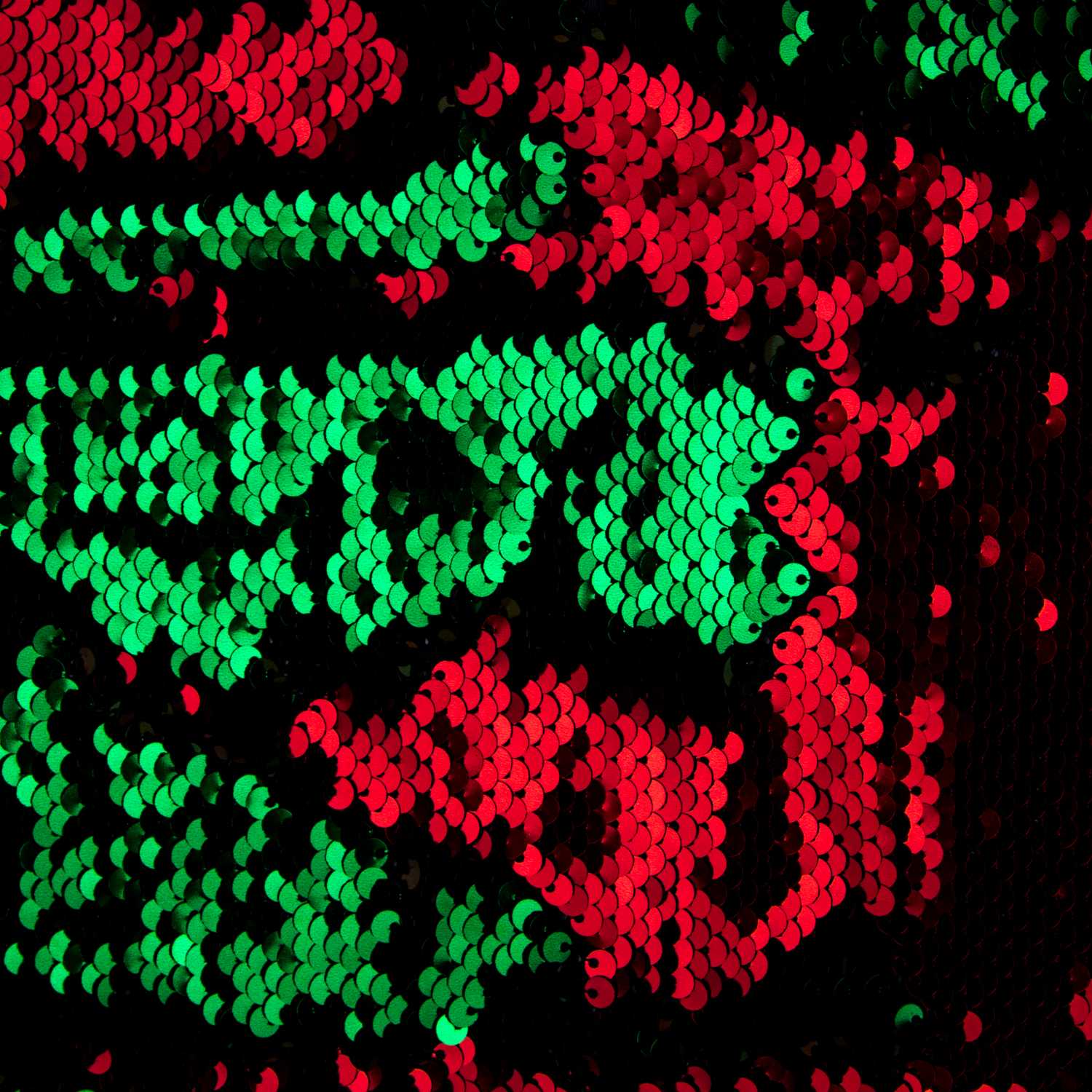 Tela Lentejuela Dos Caras Verde-Rojo - Ribes y Casals