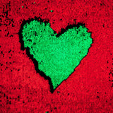 Tela Lentejuela Dos Caras Verde-Rojo - Ribes y Casals