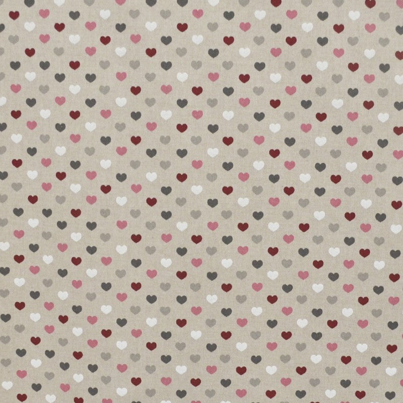 Tela Loneta Corazones Multicolor - Ribes y Casals