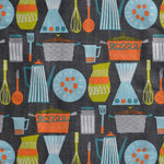 Tela Loneta Estampada Cocina Gris - Ribes y Casals