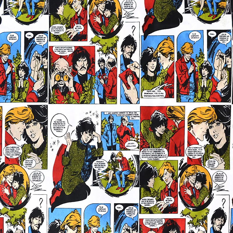 Tela Loneta Estampada Cómic Color - Ribes y Casals