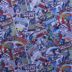Tela Loneta Estampada Hero Comics Blanco Roto - Ribes y Casals