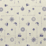 Tela Loneta Estampada Mapa Oceánico Beige - Ribes y Casals