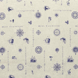 Tela Loneta Estampada Mapa Oceánico Beige - Ribes y Casals
