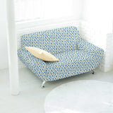 Tela Loneta Estampada Triangulos Azul - Ribes y Casals