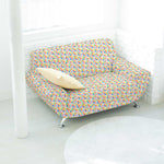 Tela Loneta Estampada Triangulos Multicolor - Ribes y Casals