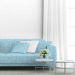 Tela Loneta Jacquard Azul Cielo - Ribes y Casals