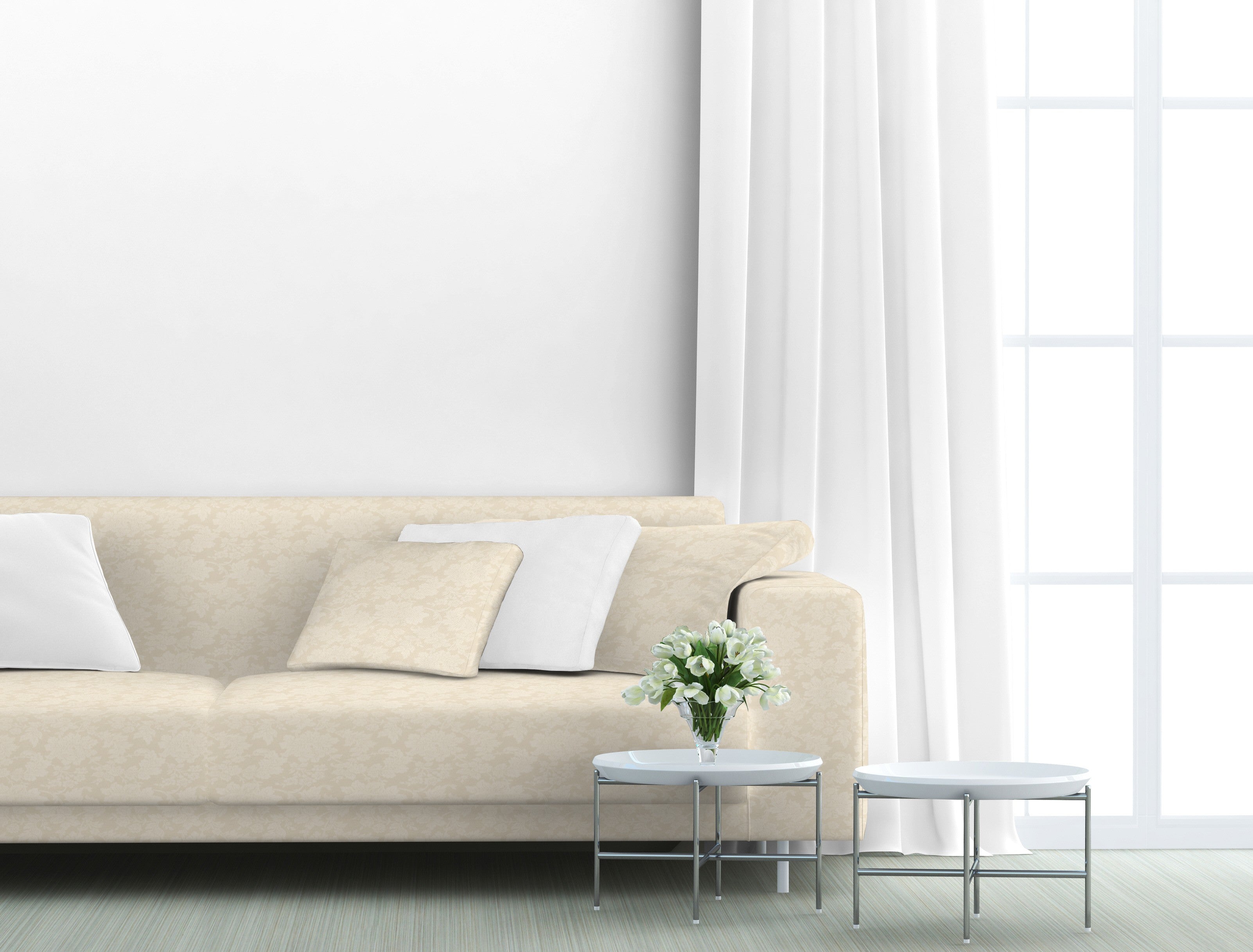 Tela Loneta Jacquard Crudo - Ribes y Casals