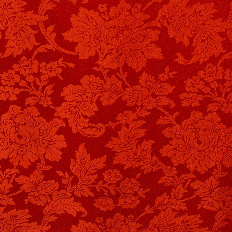 Tela Loneta Jacquard Rojo - Ribes y Casals
