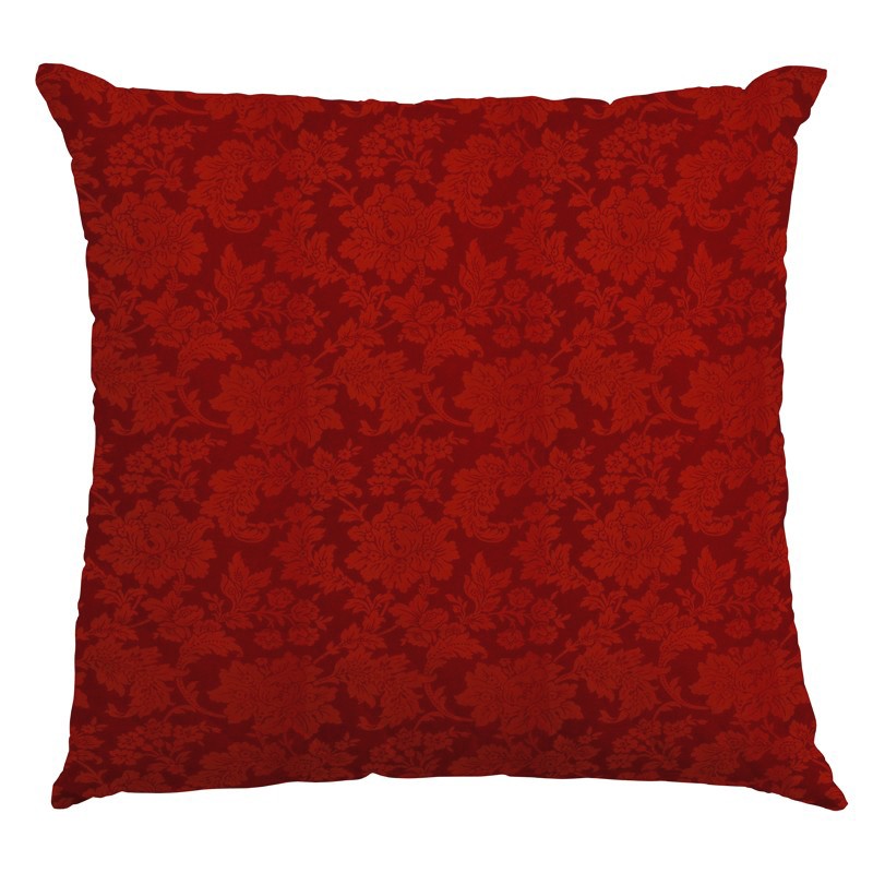 Tela Loneta Jacquard Rojo - Ribes y Casals
