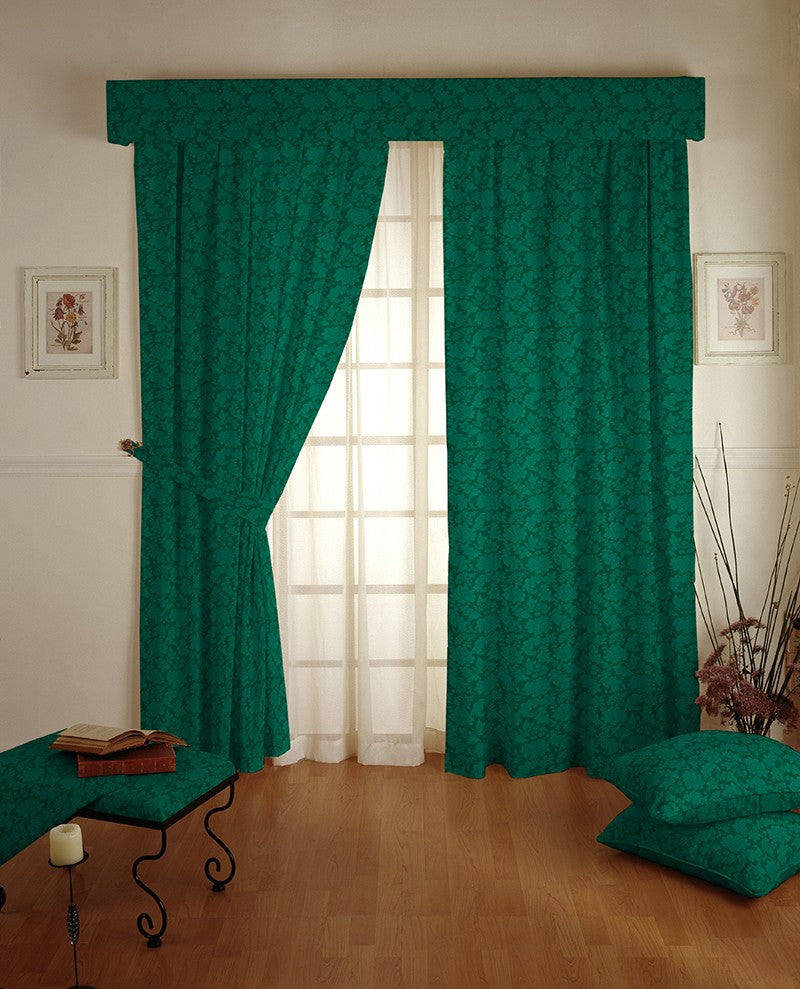 Tela Loneta Jacquard Verde - Ribes y Casals