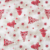 Tela Loneta Navidad Arbol Rojo - Ribes y Casals