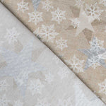 Tela Loneta Navidad Lacado Estrella Plata - Ribes y Casals