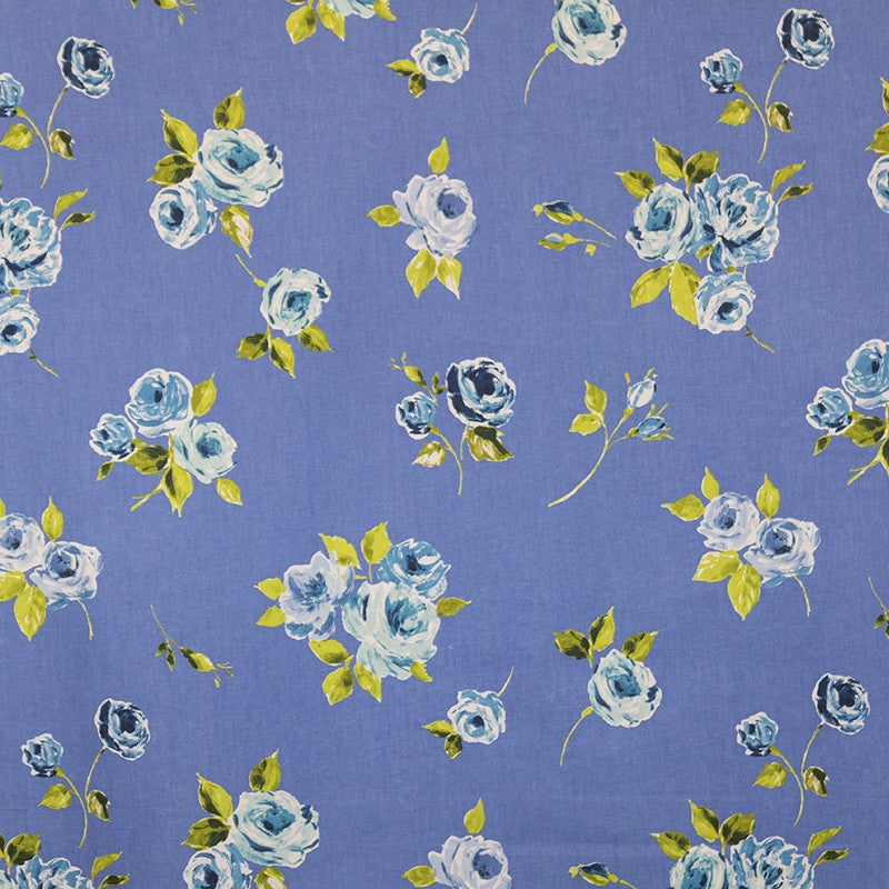 Tela Loneta Panamá Cretona Vintage Azul - Ribes y Casals