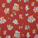 Tela Loneta Panamá Cretona Vintage Roja - Ribes y Casals