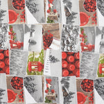 Tela Loneta Postal Navideña Roja - Ribes y Casals