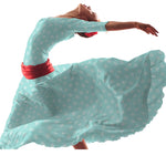 Tela Lunares Jacquard Agua - Ribes y Casals