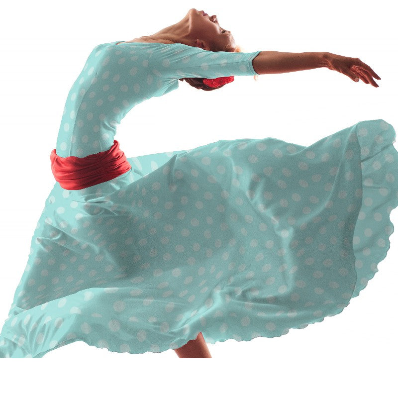 Tela Lunares Jacquard Agua - Ribes y Casals