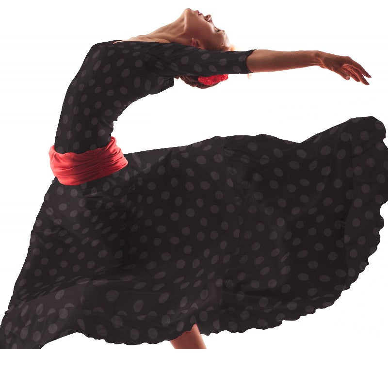 Tela Lunares Jacquard Negro - Ribes y Casals