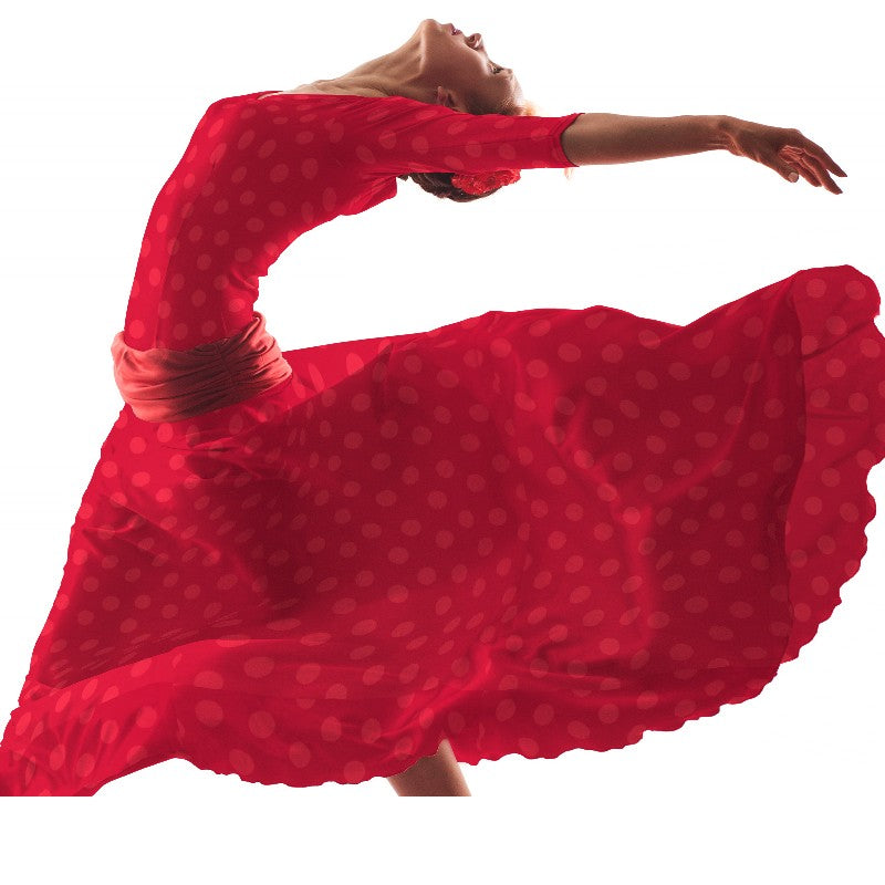 Tela Lunares Jacquard Rojo - Ribes y Casals