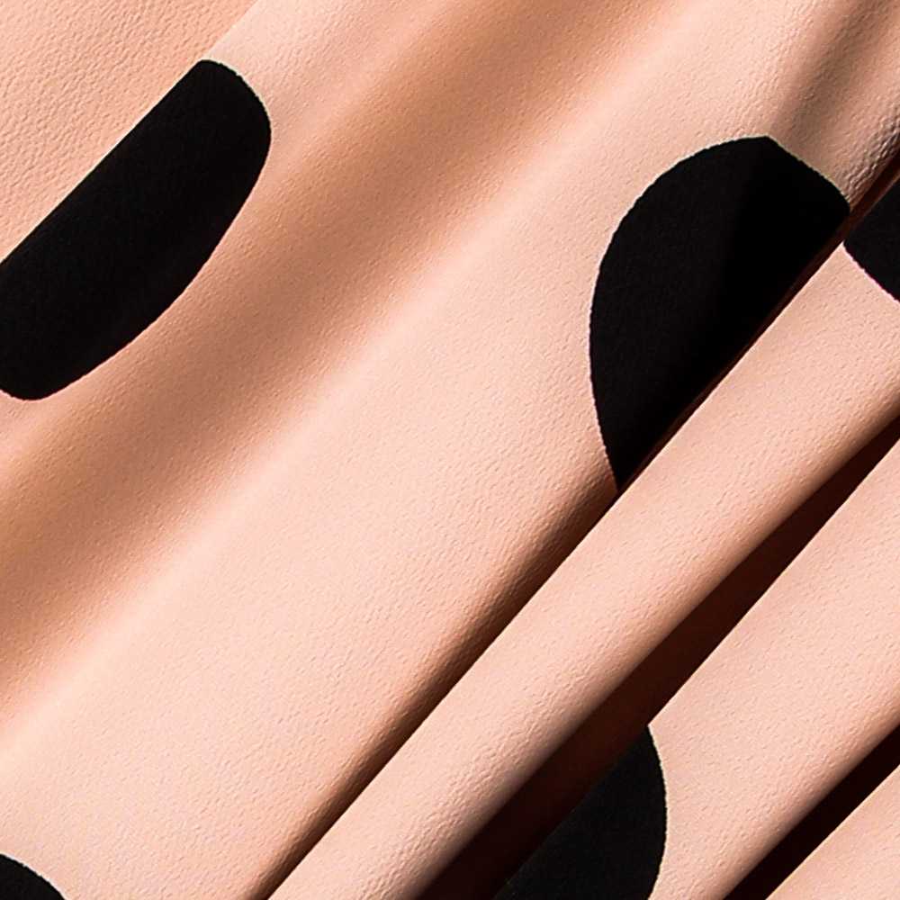 Tela Lunares Negro 55mm Beige - Ribes y Casals