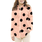 Tela Lunares Negro 55mm Beige - Ribes y Casals