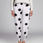 Tela Lunares Negro 55mm Blanco - Ribes y Casals