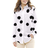 Tela Lunares Negro 55mm Blanco - Ribes y Casals