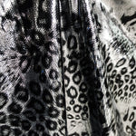 Tela Lycra Brillante Leopardo Plata - Ribes y Casals