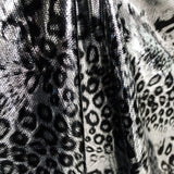 Retal Tela Lycra Brillante Leopardo Plata 80x150 cm - Ribes y Casals